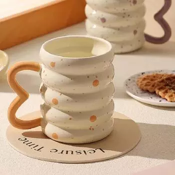 Главная Чернила Керамические кружки Чашки для молока и мороженого Можно использовать в микроволновых печах Питьевые чашки Чашки для влюбленных Изысканные кофейные кружки Подарки 450ML