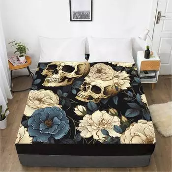 Главная Dice Loutou модный домашний текстиль 3D печать узор простыня чехол для матраса эластичная лента простыня 3 шт постельное белье 120cmX200cmX30cm
