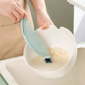 Главная Фасоль Рис Очистка Приготовление пищи Кухня Многофункциональные дуршлаги Сито для риса Фильтр Ложка