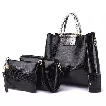 Главная Femme Luxe Lady Сумка через плечо Дизайнерские сумки с клапаном Женская сумка через плечо Женская сумка-шоппер Женская ручная сумка Новинка 2023 года 4 шт.