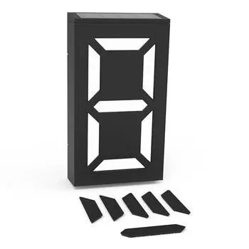 Главная Гостиница Солнечная энергия DIY Цифровая Дверная Табличка Открытый Сад Забор Стены Двери Номер Светящиеся Украшения Освещение Аксессуары