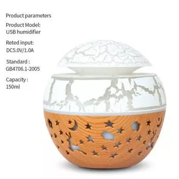 Главная Грибовидная Голова Спальня Воздухоочиститель USB Настольный Небулайзер Текстура Дерева Персонализированный Ароматерапевтический Аппарат Увлажнитель