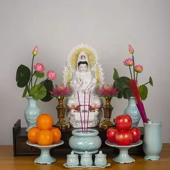 Главная Керамическая подставка для благовоний Дзен Керамические чашки для святой воды Тарелка для фруктов Ваза для курильницы Бытовая утварь Будды