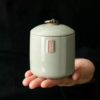 Главная Керамический чайник с трещинами, портативный, дорожный, герметичный, влагостойкий, для хранения, для гостиной, для хранения чая, чайный сервиз, аксессуары