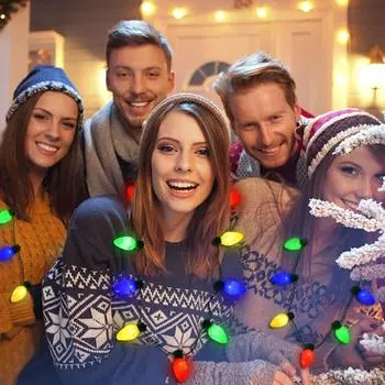 Главная LED Рождество Новый год Рождественские украшения Светодиодные фонари Рождественские ожерелья с лампочками Подарок на вечеринку