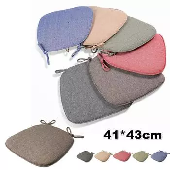 Главная Летняя дышащая льняная подушка Губка силиконовая обеденная подушка для стула Бытовая диванная подушка красный