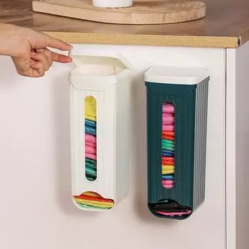 Главная Мусорный мешок Коробка Кухонный органайзер Ванная комната Настенная стойка для хранения Диспенсер для сумок Стойка для хранения Держатель для ящиков для хранения A2