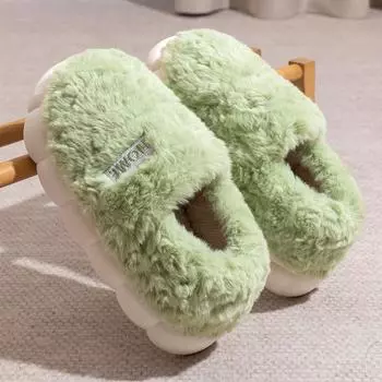 Главная Мужские Женские Тапочки Парные Зимние Домашние Уличные Теплые Платформенные Шлепанцы Комфортные Мягкие Нескользящие Толстые Подошвы Пушистые Туфли 36-37
