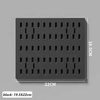 Главная Настенное украшение DIY Art Hole Board Pegboard Grid Decor Кухня Ванная комната Хранение Настенное искусство Дисплей Стойка Держатель Подвесная полка