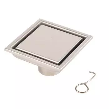 Главная Нержавеющая сталь квадратной формы антизапах слив для ванной комнаты сливной шлюз для душа