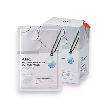 [Главная Покупки Последние] AHC Absolute Return Осветляющая Хлопковая Маска Пакет (25 листов)