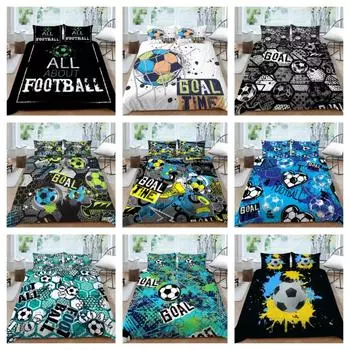 Главная Постельное белье Комплекты постельного белья Модные классные футбольные принты Пододеяльники Подростки Спальня Постельное белье Односпальное King Size Single 135x200cm