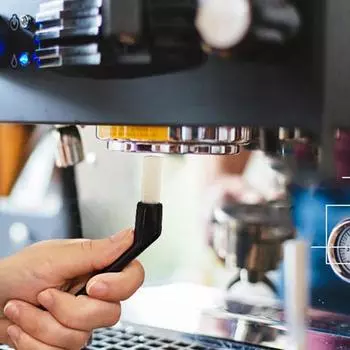 Главная PP Ручка Грязь с Ложкой Кофемашина Кофемолка Щетка Инструмент Для Очистки Эспрессо Очиститель B