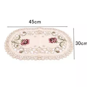 Главная Простой полиэстер вышитый журнальный столик флаг украшения скатерть 45*30cm