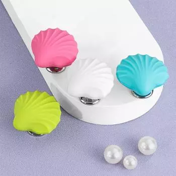 Главная Ракушка-образная мультяшная простая ручка мебельная ручка фурнитура ручка для ящика одно отверстие цветные ручки для шкафа гардероб белый