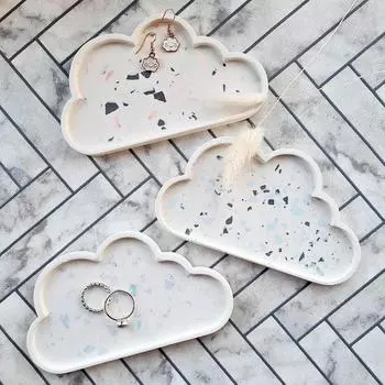 Главная Ремесла Подставки под стаканы в виде облаков Силиконовые формы для поделок своими руками Гипсовый бетонный поднос из глины Форма из смолы Цементная посуда Принадлежности для изготовления