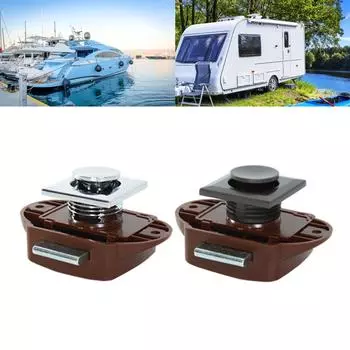 Главная Шкаф для автофургона Кнопка без ключа Защелка Замок Люк Фиксатор Дверной замок Ручки для шкафа Автодом Караван Кемпер Ручка B