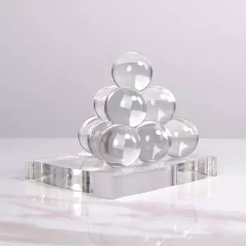 Главная Современный свет Роскошный хрустальный шар Пирамида Украшение Модель комнаты Мягкий декор Вход Кабинет Простой декор Transparent 18 * 16 * 18CM