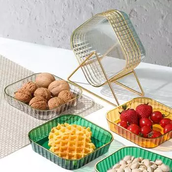 Главная Spit Bone Dish Увеличенный нескользящий поднос для фруктов Поднос для мусора Квадратная маленькая тарелка Столовая посуда Тарелка для фруктовых закусок 1