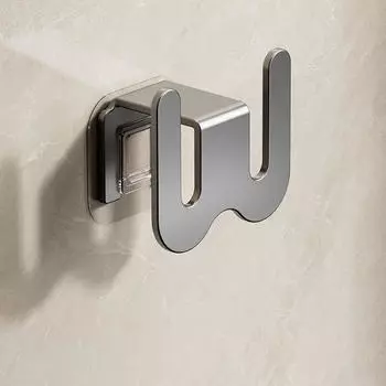 Главная Стеллаж для хранения тапочек Настенный, не требующий перфорации, для унитаза, настенное крепление для обуви, дренаж, крючок для сандалий, принадлежности для ванной комнаты серый