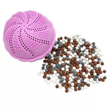 Главная Стиральный шарик Волшебный шарик для удаления пятен Чистящий шарик Многоразовые шарики для сушки Стиральный шарик Инструмент для чистки одежды розовый