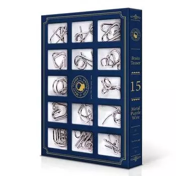Главная страница Литая металлическая проволока Распутывание головоломки 15 предметов Набор, Корейские популярные головоломки