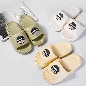 Главная Тапочки из ЭВА с одним словом на толстой подошве пара тапочки для мальчиков и девочек из мультфильмов простые ощущения при ходьбе 36-37