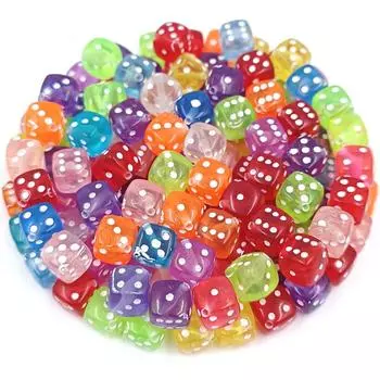 Главная Товары для вечеринок Браслет Ожерелье Аксессуары Квадратной формы DIY 8 мм Акриловые бусины-разделители 20 шт. Игральные бусины Подвески для изготовления ювелирных изделий Разноцветные точки в горошек White разноцветный