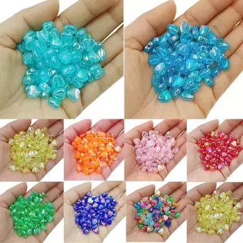 Главная Товары для вечеринок Красочные бусины в форме сердца Бусины Браслет Изготовление ожерелья Подвески Ожерелье Бусины DIY Для Изготовлено Для изготовления ювелирных изделий Стекло жёлтый