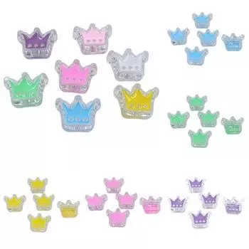 Главная Товары для вечеринок Материалы DIY Ювелирные изделия Аксессуары Ручная работа Капельное масло для изготовления браслета, ожерелья, модные акриловые свободные бусины, прозрачные, 5 шт., корона розовый