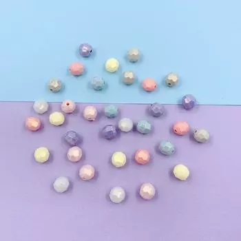 Главная Товары для вечеринок Ремесла Разноцветные украшения Аксессуары Бусины россыпью Материалы для бисероплетения Высококачественные новые многогранные модные с отверстием цвета макаруны зелёный