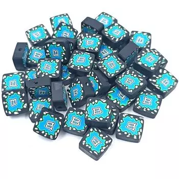 Главная Товары для вечеринок Свободные бусины ручной работы DIY Ювелирные аксессуары Квадратные закругленные бусины с буквами Мягкая керамика 20 шт. Бусины с буквами Изготовление ювелирных изделий A