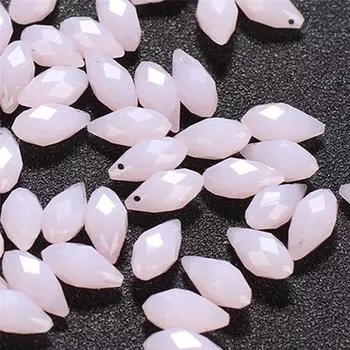 Главная Товары для вечеринок Украшения ручной работы Аксессуары Бусины Браслет Ожерелье 10 шт. Полупрозрачные стеклянные капли Слеза Искусственный Кристалл DIY