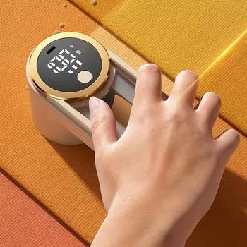 Главная Триммер для удаления комков шерсти Электрический прибор для удаления катышков Портативный цифровой дисплей для ткани Бритва для удаления катышков с аккумулятора для свитера белый