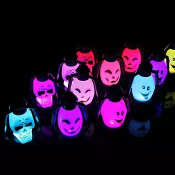 Главная Тыква светодиодный прикроватный светильник Хэллоуин Лампа Орнамент Опора Хэллоуин Декор