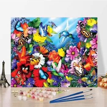 Главная украшение рука окрашены картина по номерам холст картина DIY цифровая картина масло декомпрессии 40x50cm no frame