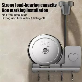 Главная Ванная комната Стеллаж для хранения фена Настенная стойка Органайзер для щеток для волос Кронштейн для хранения Держатель для фена Материал ABS