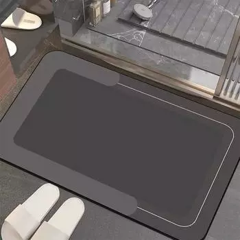 Главная Ванная комната Впитывающий коврик для пола, Ванная комната Нескользящий коврик для ног синий