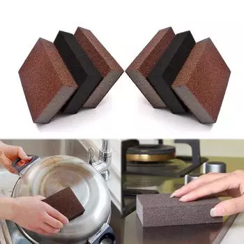 Главная Вечеринка Поставки 1pc Новые очаговые пятна Горшок Ржавчина Набор Nano Emery Rub Чистое масло Пятно высокой плотности Удаление Magic Clean Кухня Мыть посуду 1pc чёрный