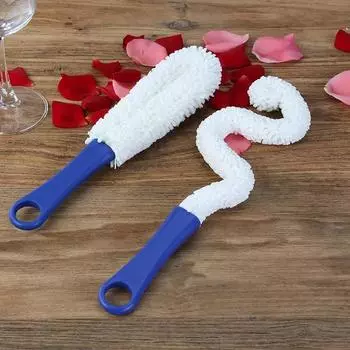 Главная Винная чашка Бесплатная изогнутая щетка для чашек Многофункциональная щетка Soxanter Щетка для стекла Чистящие шарики для декантера Инструменты для чистки