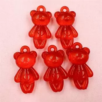 Главная Жизнь Мода Акриловые бусины 21 * 39,5 мм Подвеска Стоящий медведь 5 шт. Материал ручной работы DIY для производства ювелирных изделий фиолетовый