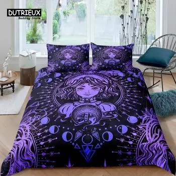 Главная Жизнь Роскошь 3D Бохо Таро Постельное белье Пододеяльник Наволочка Детский Постельное белье Queen и King Размер EU/US/AU/UK EU single(135x200cm)