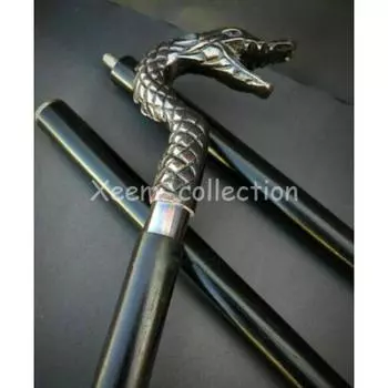 Главный дизайнер Старинный стиль Ручка Деревянная трость Трость X mas Dragon Gift