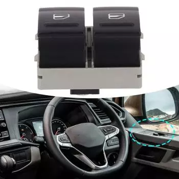 Главный переключатель окон, профессиональная, простая установка, кнопка стеклоподъемника из АБС-пластика, модификация 7E0959855A для