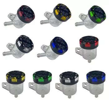 Главный тормозной цилиндр мотоцикла, резервуар для тормозной жидкости, прозрачный бак для тормозного масла, верхняя часть масляного насоса мотоцикла с крышкой с ЧПУ