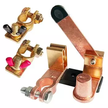 Главный выключатель ножевого лезвия, ампер 12 В/24 В, выключатель аккумуляторной батареи, выключатель питания для морского автомобиля, лодки, автофургона, квадроцикла (Комплект отрицательных частиц, вертикальный)