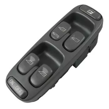 Главный выключатель стеклоподъемника спереди слева со стороны водителя для Volvo S70 V70 1998-2000 годов чёрный