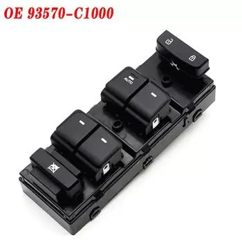 Главный выключатель стеклоподъемника, выключатель привода стеклоподъемника 93570-1C110 для Hyundai Getz чёрный