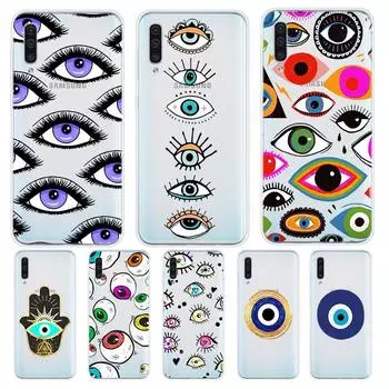 Глаз синий злой глаз принт для Samsung Galaxy A90 A80 A70 A60 A50 A40 A30 A20S A20E A10 A10E A10S S8 S7 S6 Edge чехол для телефона Samsung A10