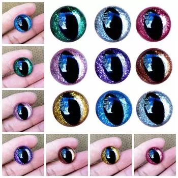 Глаза кристальные кошачьи безопасные для амигуруми 12 мм глаза крючком глаза амигуруми игрушки крючком 12mm синий